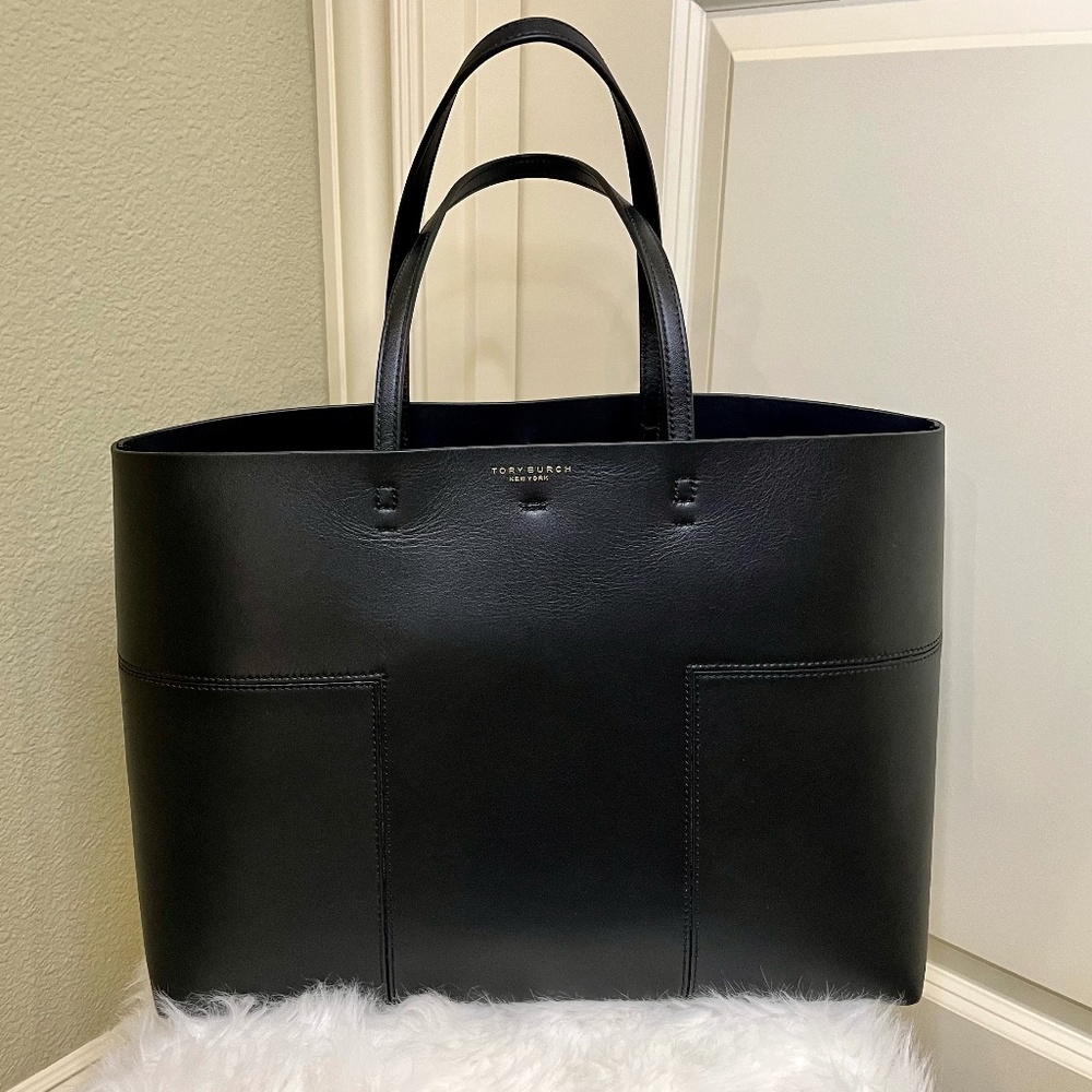 PRICE DROP! NWOT! Tory Burch Block-T Tote - Black